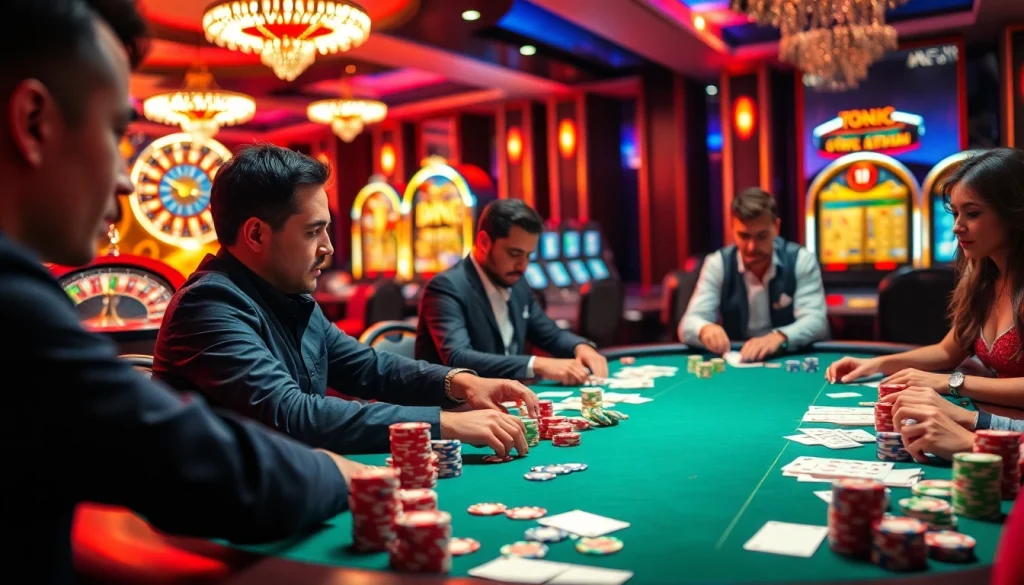 Experience high-stakes poker action at TOBET 88 with players anticipating big wins.