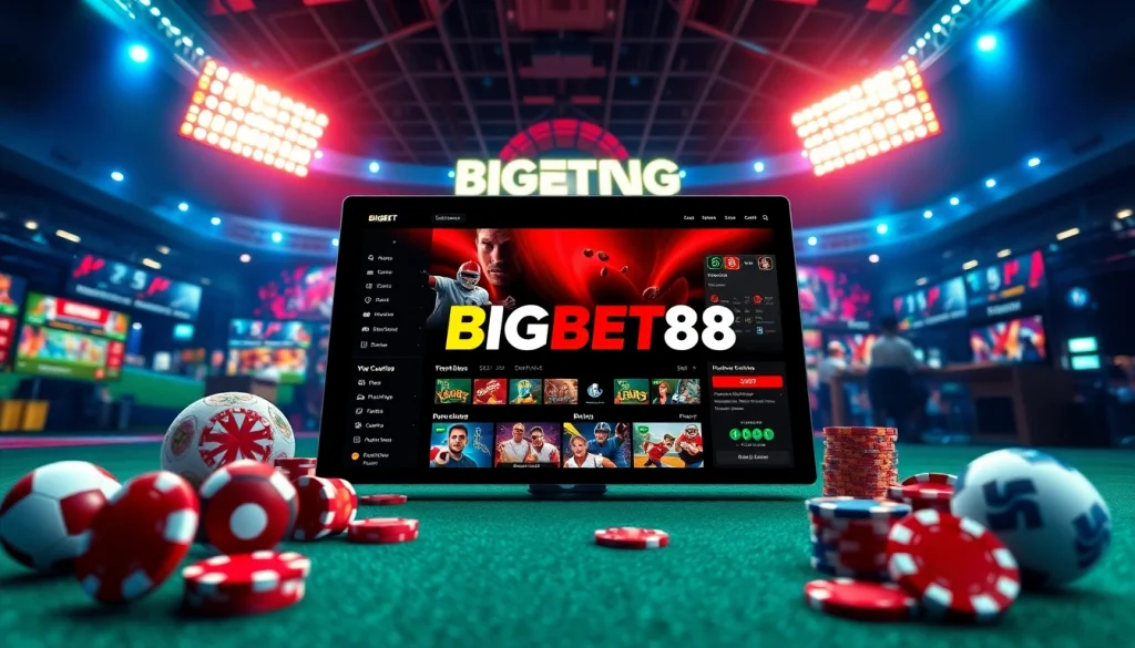 Engage with Nhà cái BIGBET88 through a vibrant online betting platform featuring various games and sports.
