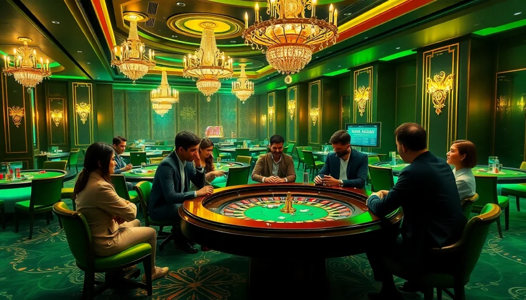 Immerse in the thrilling casino experience at https://hz88.my/, featuring our vibrant roulette and blackjack table.