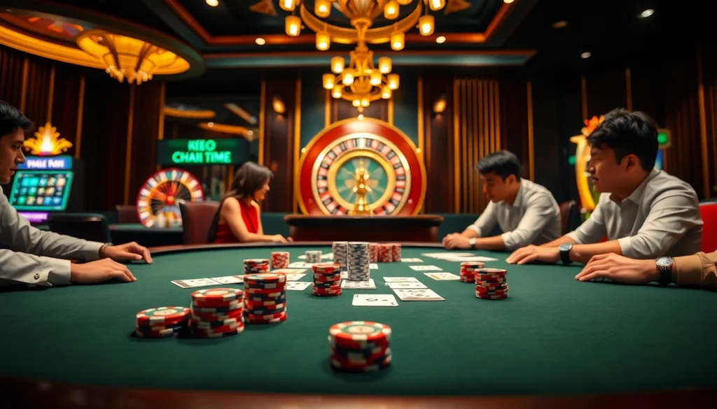 Experience the excitement of kèo nhà cái with engaging gambling activities at a luxurious casino.